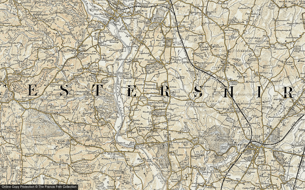 Old Map of Comhampton, 1901-1902 in 1901-1902