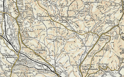 Old map of Common Cefn-llwyn in 1899-1900