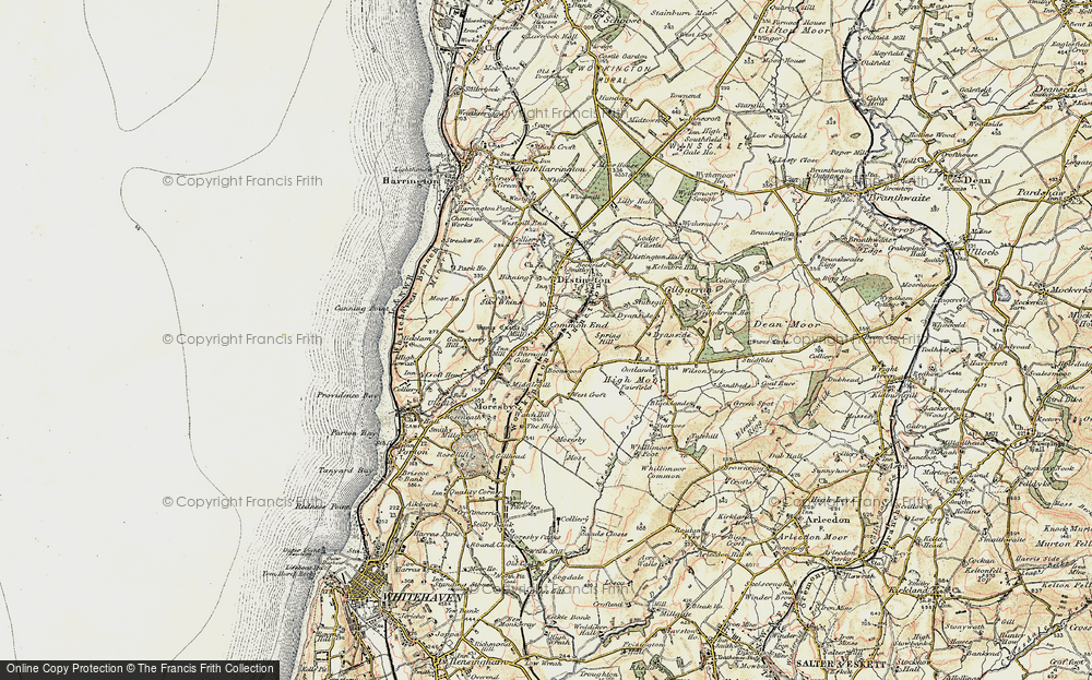 Old Map of Historic Map covering Boon Wood in 1901-1904