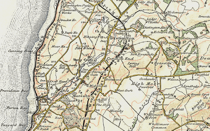 Old map of Common End in 1901-1904