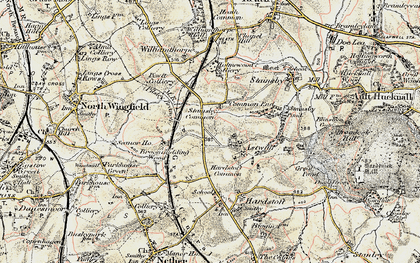 Old map of Common End in 1902-1903