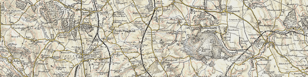 Old map of Common End in 1902-1903