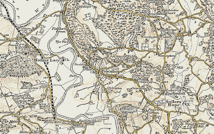 Old map of Common Hill in 1899-1901