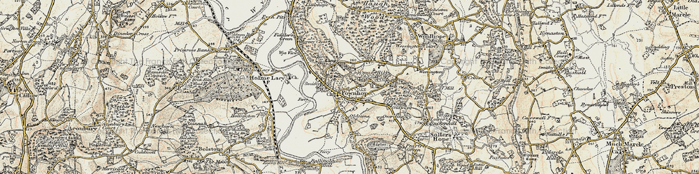 Old map of Common Hill in 1899-1901