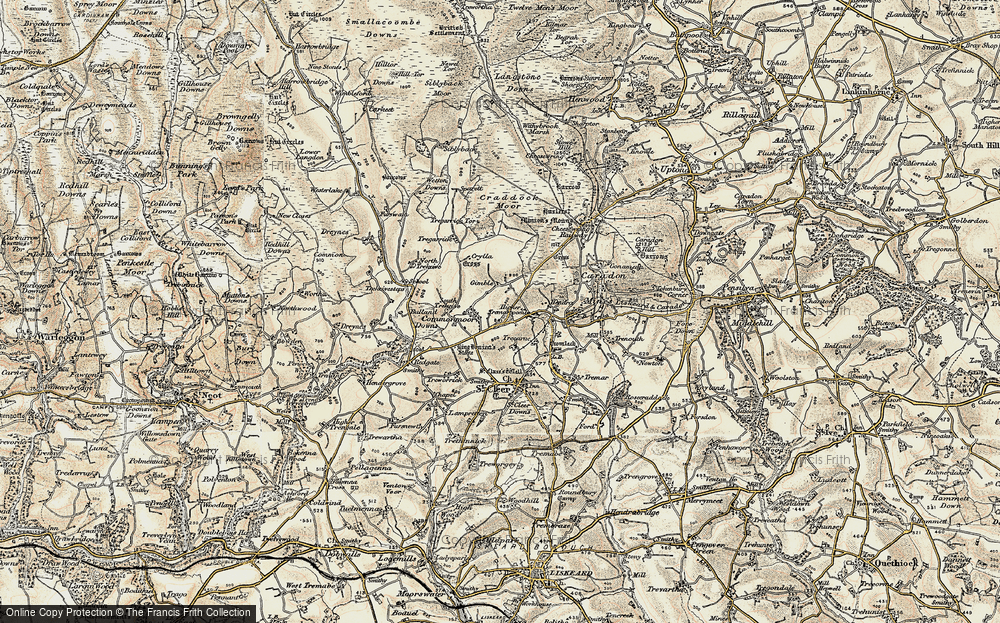 Old Map of Common Moor, 1900 in 1900