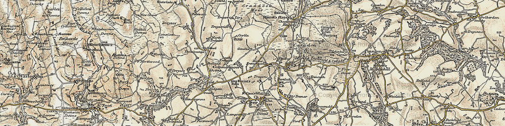 Old map of Common Moor in 1900