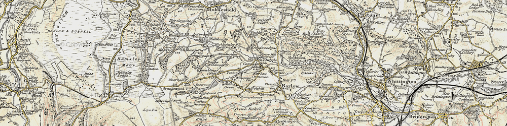 Old map of Common Side in 1902-1903