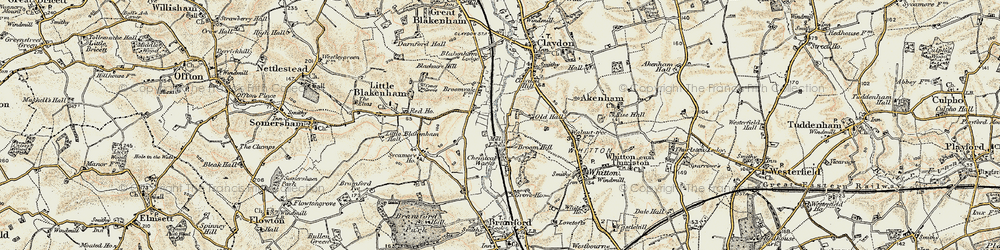Old map of Common, The in 1898-1901