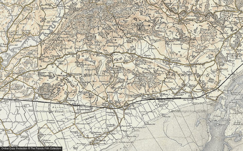 Old Map of Common-y-coed, 1899-1900 in 1899-1900