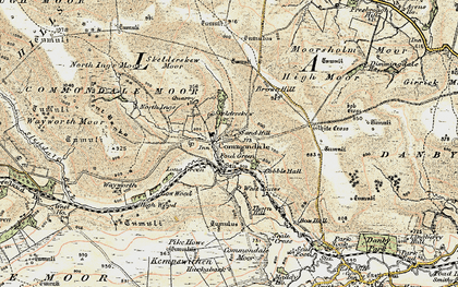 Old map of Black Howes in 1903-1904