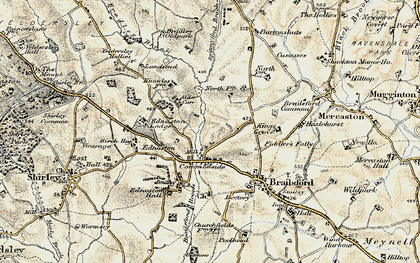 Old map of Brailsford Brook in 1902