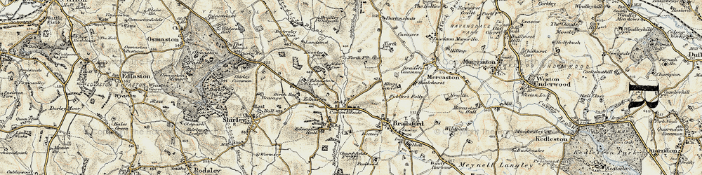 Old map of Commonside in 1902