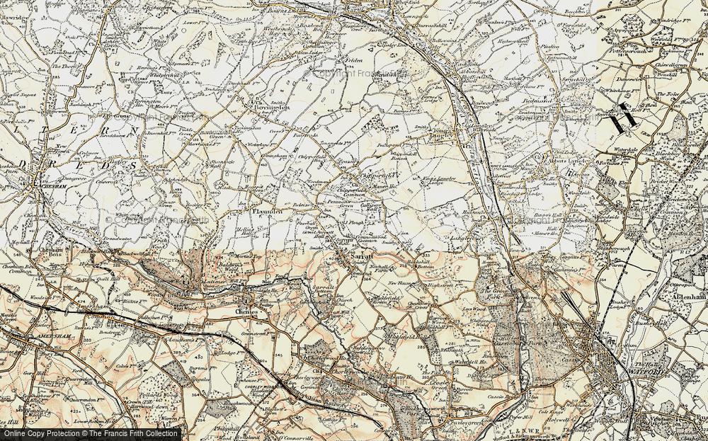 Old Map of Commonwood, 1897-1898 in 1897-1898