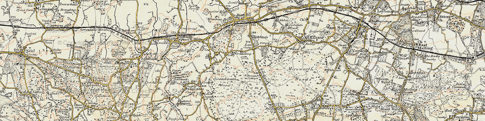 Old map of Comp in 1897-1898