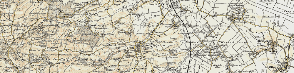 Old map of Compass in 1898-1900