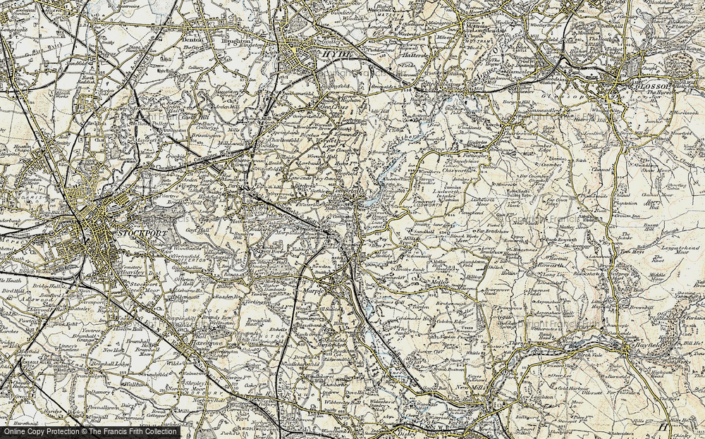 Old Map of Compstall, 1903 in 1903