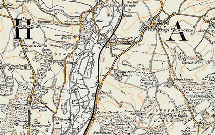 Old map of Compton Manor in 1897-1900