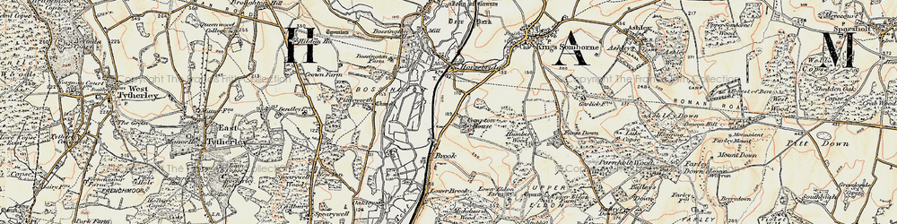 Old map of Compton Manor in 1897-1900
