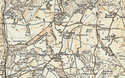 Old map of Compton in 1897-1900
