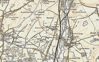 Old map of Compton in 1897-1909