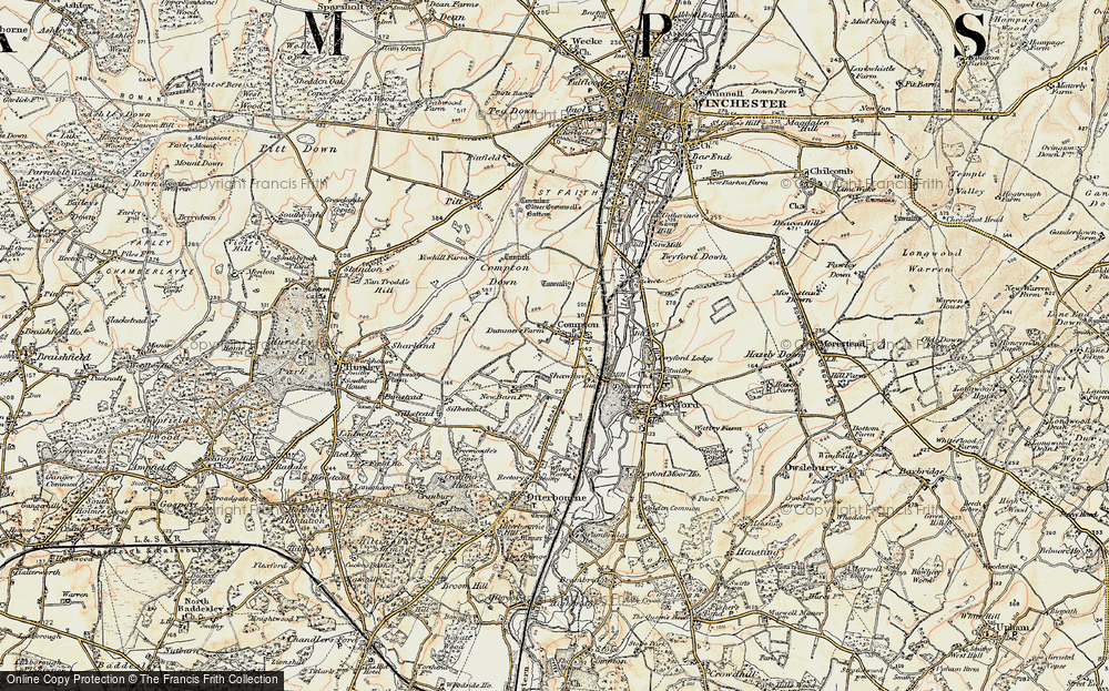 Historic Ordnance Survey Map Of Compton 1897 1909