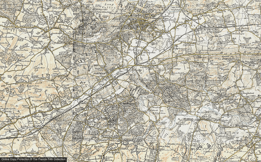 Old Map of Compton, 1898-1909 in 1898-1909