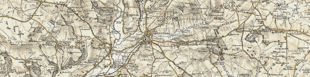 Old map of Compton in 1902