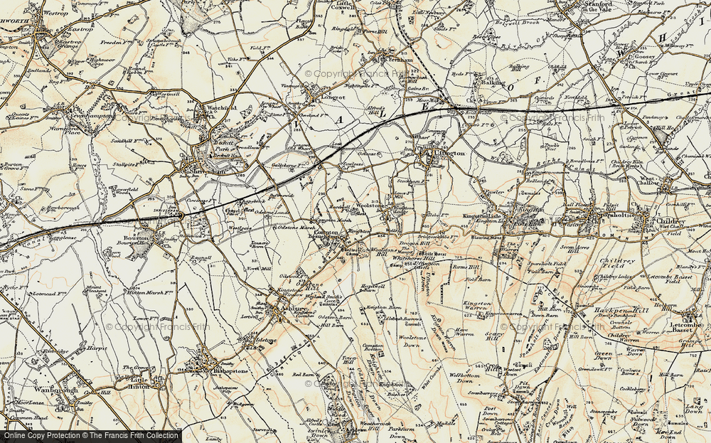 Old Map of Compton Beauchamp, 1898-1899 in 1898-1899
