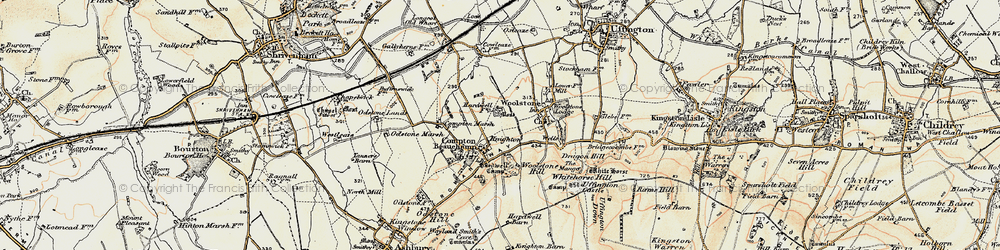Old map of Compton Beauchamp in 1898-1899