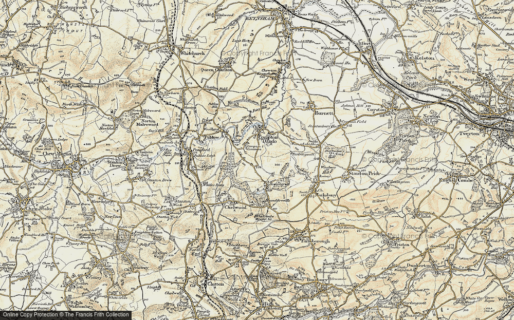 Old Map of Compton Common, 1899 in 1899
