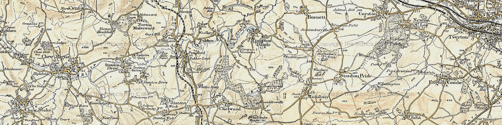 Old map of Compton Common in 1899