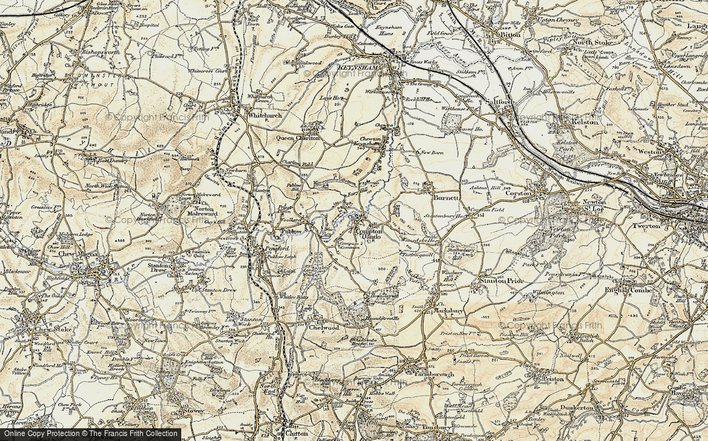 Old Map of Compton Dando, 1899 in 1899