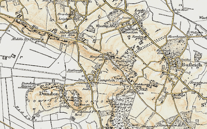 Old map of Compton Dundon in 1899
