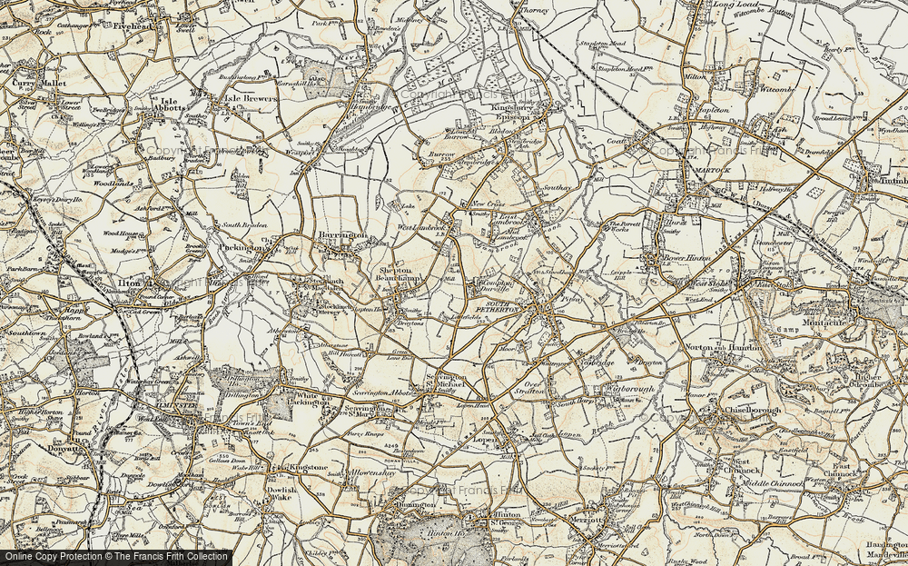 Old Map of Compton Durville, 1898-1900 in 1898-1900