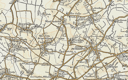 Old map of Compton Durville in 1898-1900