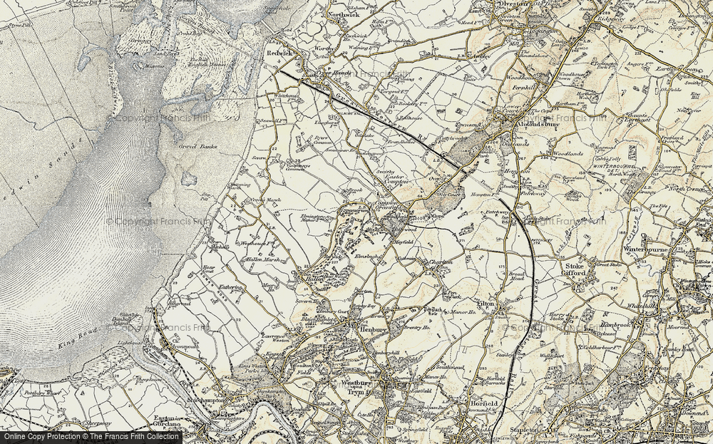 Old Map of Compton Greenfield, 1899 in 1899