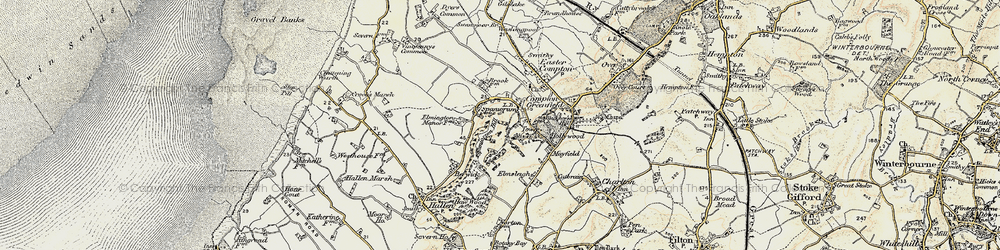 Old map of Compton Greenfield in 1899