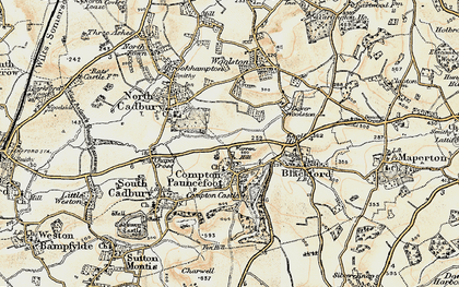 Old map of Compton Pauncefoot in 1899