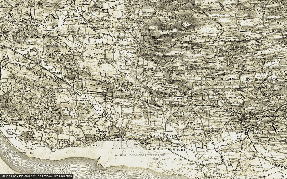 Old Map of Historic Map covering Blairsgreen in 1904-1906