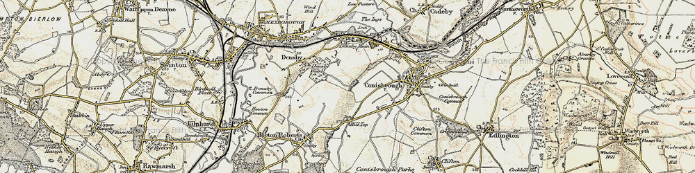 Old map of Conanby in 1903