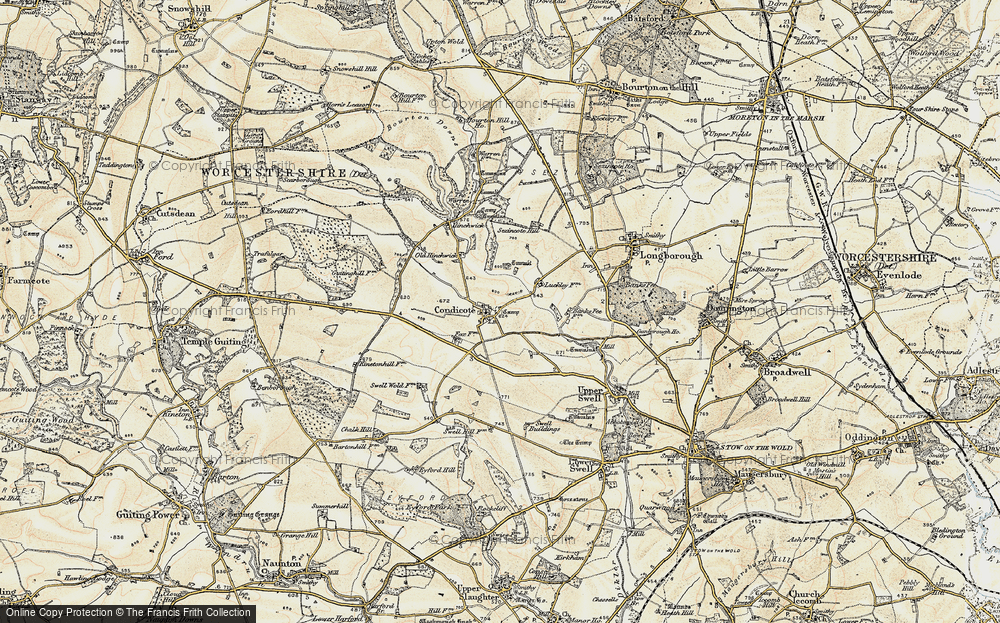Old Map of Condicote, 1899 in 1899