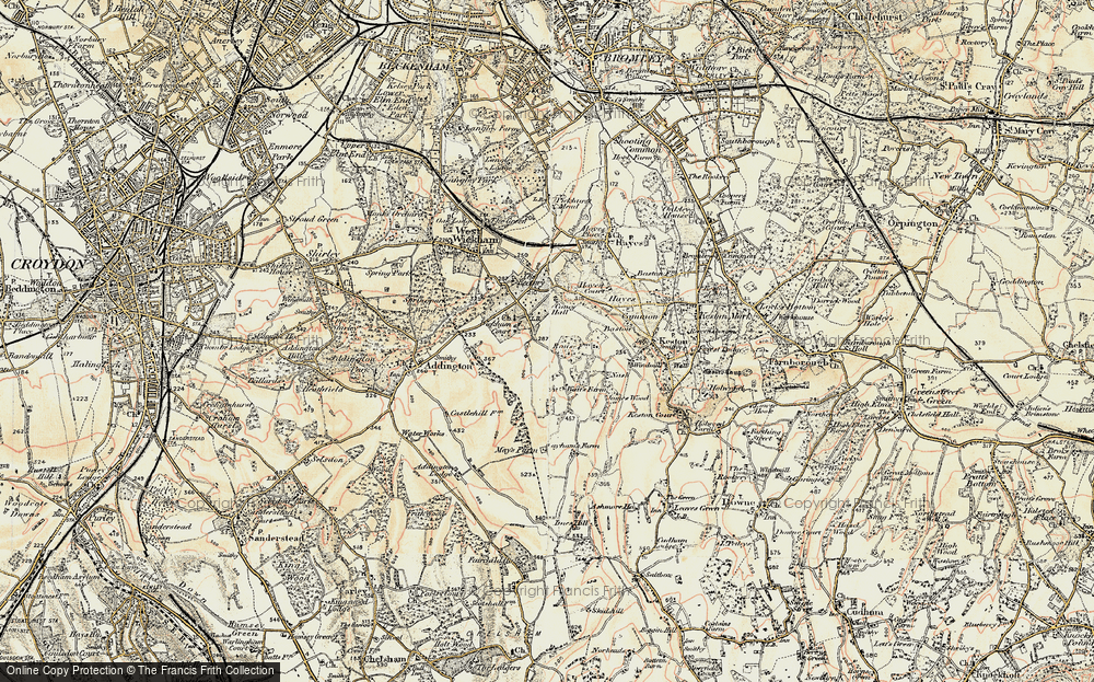 Old Map of Historic Map covering Baston Manor in 1897-1902