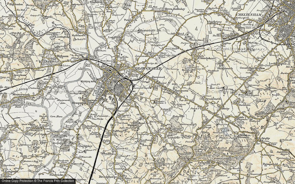 Old Map of Coney Hill, 1898-1900 in 1898-1900