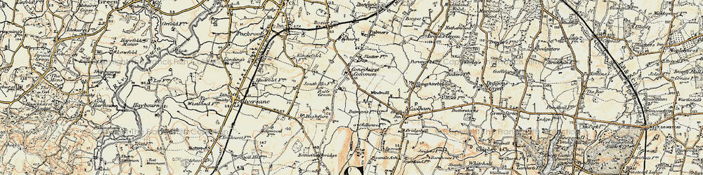 Old map of Coneyhurst in 1898