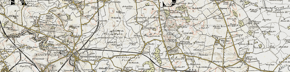 Old map of Coneythorpe in 1903-1904