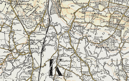 Old map of Congelow in 1897-1898