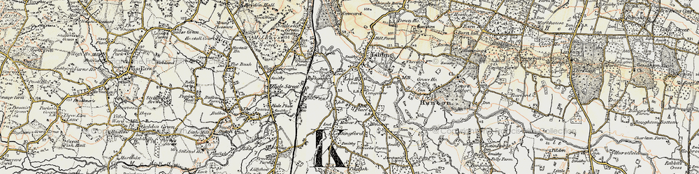 Old map of Congelow in 1897-1898