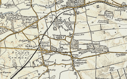Old map of Congham in 1901-1902
