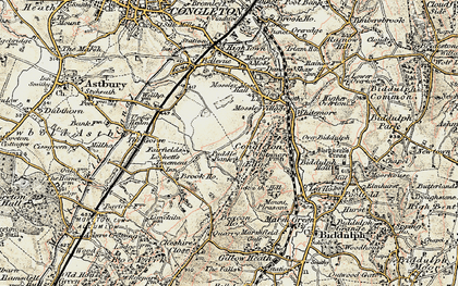 Old map of Congleton Edge in 1902-1903
