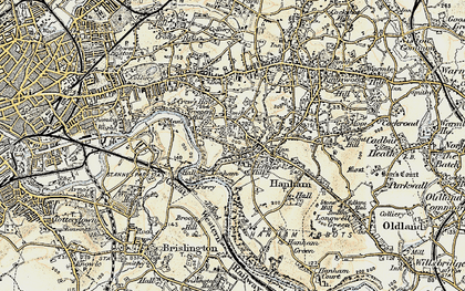 Old map of Conham in 1899